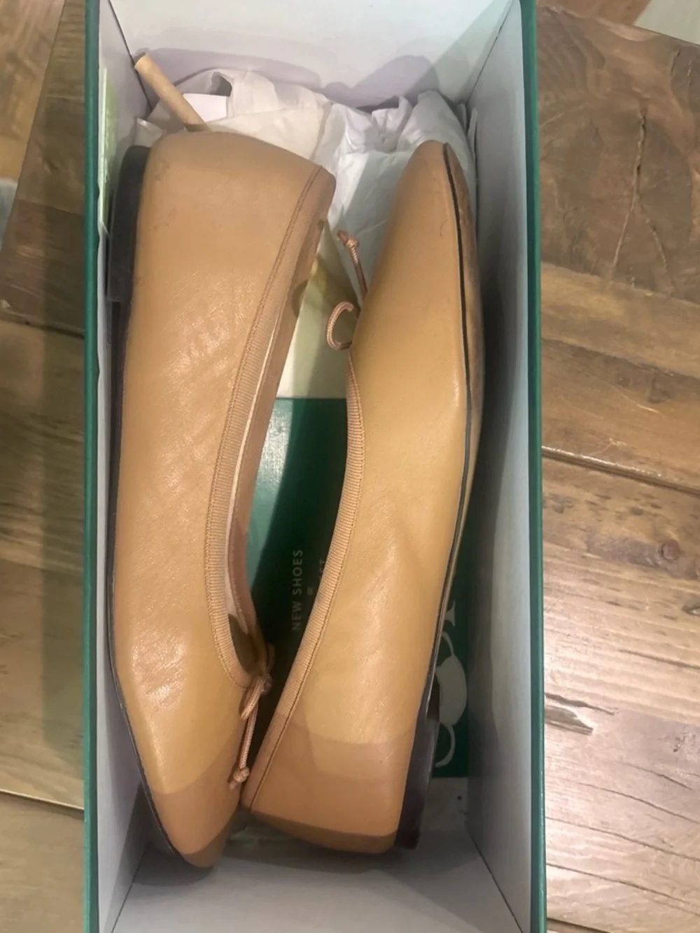J. Crew Caramel Ballet Flat with Bow Detail